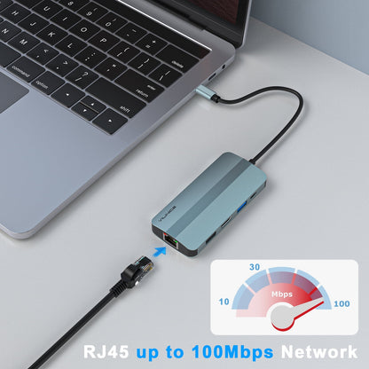 VILINICE USB-C Dual Display 9in1 Laptop Docking Station ,Aircraft-grade aluminum