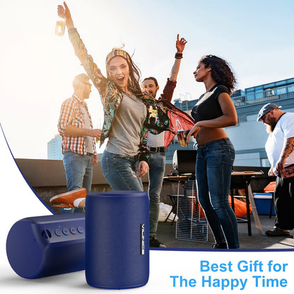 VILINICE Bluetooth Speaker Portable, IPX7 Waterproof Wireless Outdoor Speaker, TWS Pairing, 12H Playtime, Blue