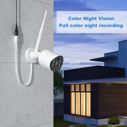 TOPVISION 4pcs Wired Security Camera System, 8CH 3MP NVR, 1080P Surveillance Cameras with Color Night Vision, IP66 Waterproof, Indoor/Outdoor, Wireless Wi-Fi APP Control, No HDD