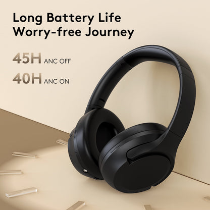 VILINICE Upgraded Noise Canceling Headphones, Wireless Bluetooth Headphones with Microphone, ANC Over-ear Headphones for Travel, Sport