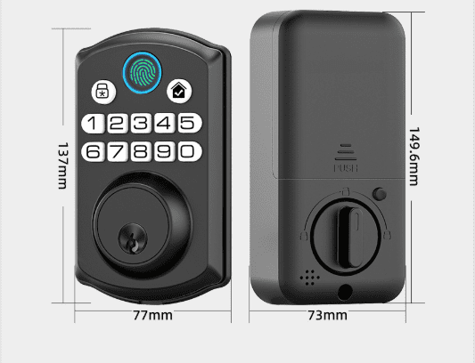 Topvision Keyless Entry Door Lock, Tuya App Control, Easy Installation, Door Locks, 1 Piece