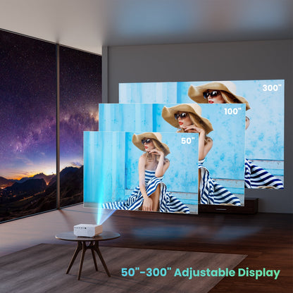 Groview 5G/2.4G WiFi Bluetooth Projector, 12000 Lux Native 1080P Support 4K, Outdoor Movie Projector Compatible with iOS/Android, 100" Screen Included