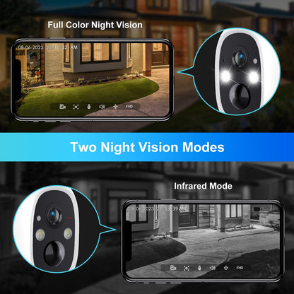 TOPVISION D30 2K Wireless Outdoor Surveillance Camera, 2 Channels, 3 MP, with Accessories