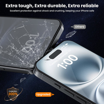 TOPVISION Screen Protector for iPhone 16 Plus Tempered Glass HD Clear Easy Installation (2 Pack)