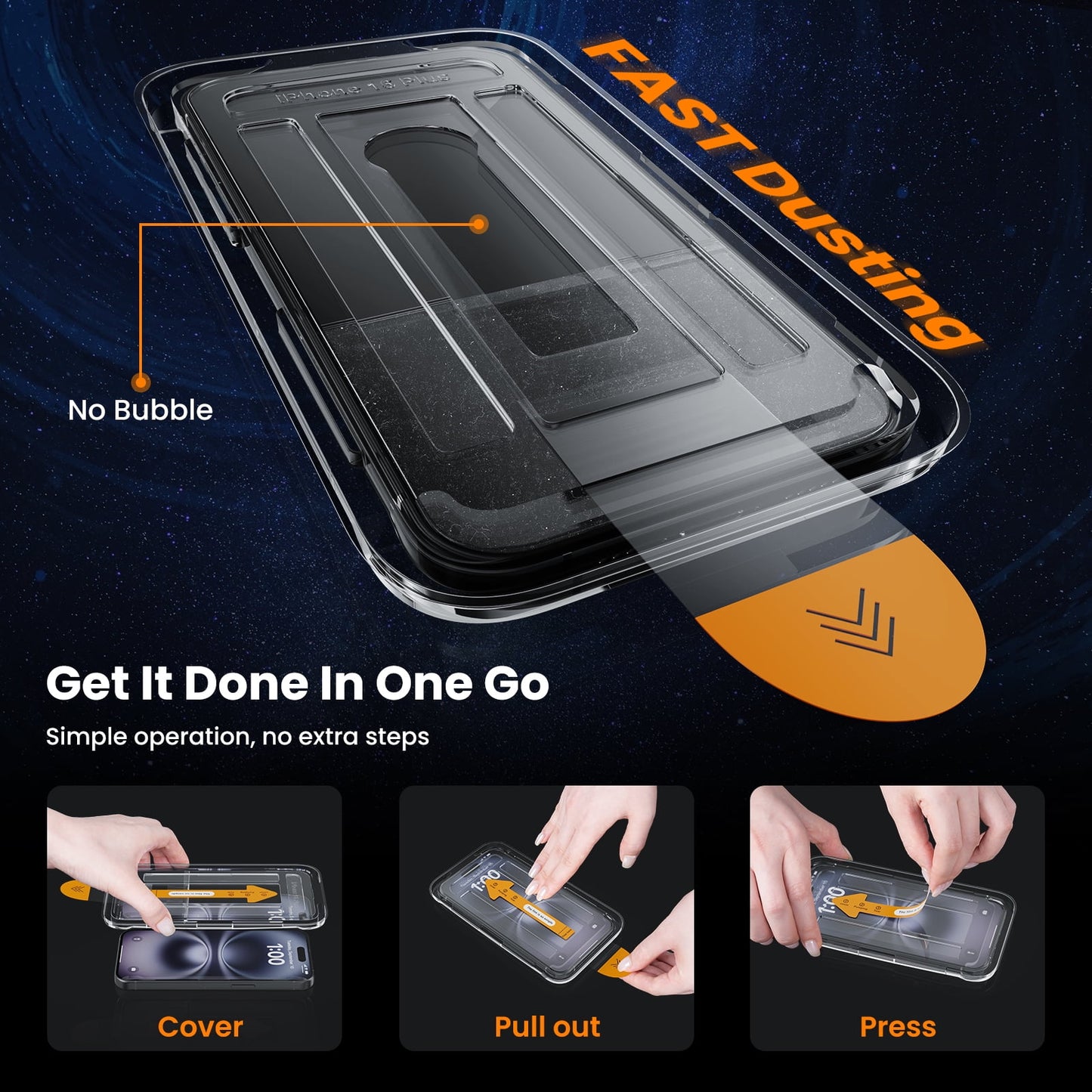 TOPVISION Screen Protector for iPhone 16 Plus Tempered Glass HD Clear Easy Installation (2 Pack)