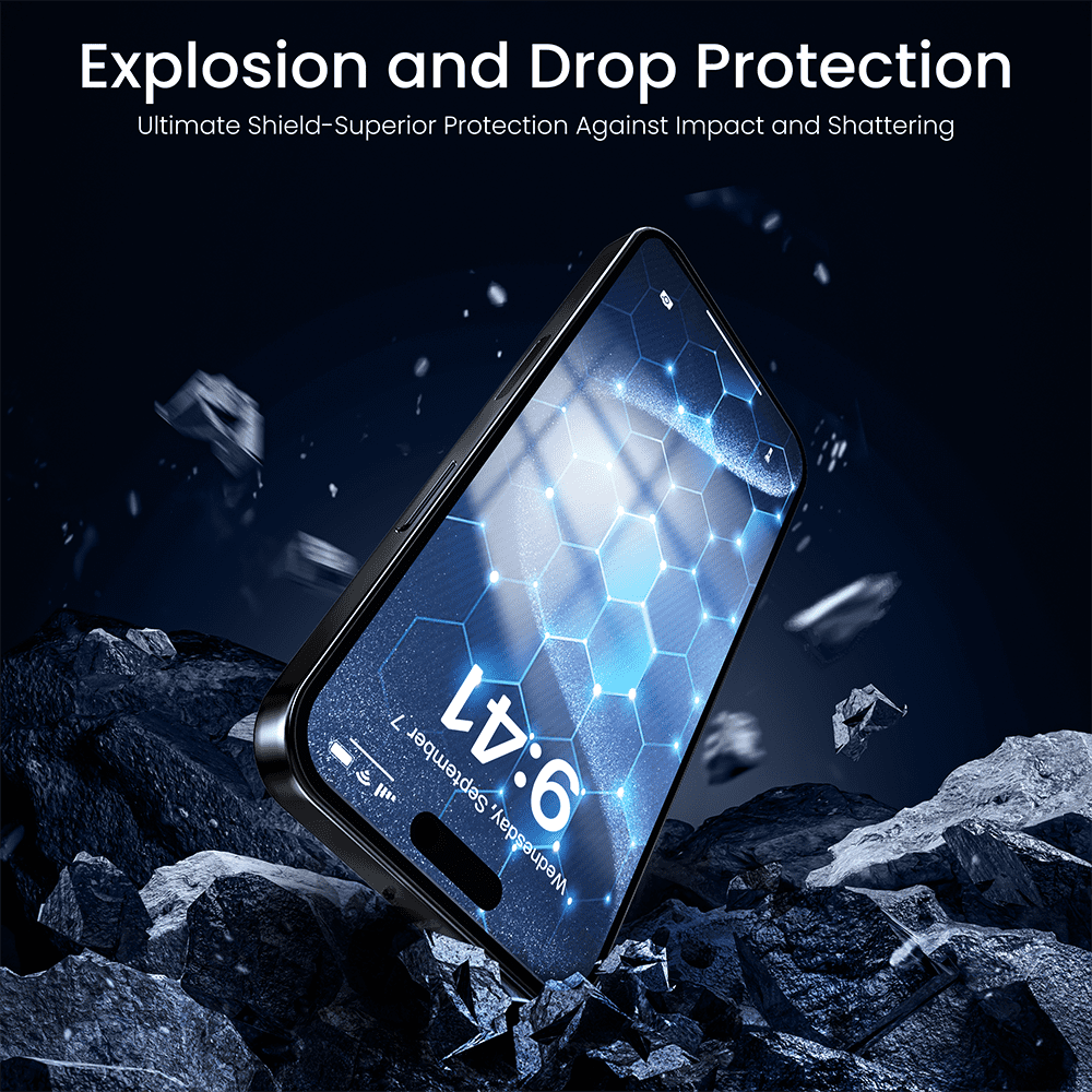(2 Pack) TOPVISION Screen Protector for iPhone 16, HD Tempered Glass Easy Installation Bubble Free