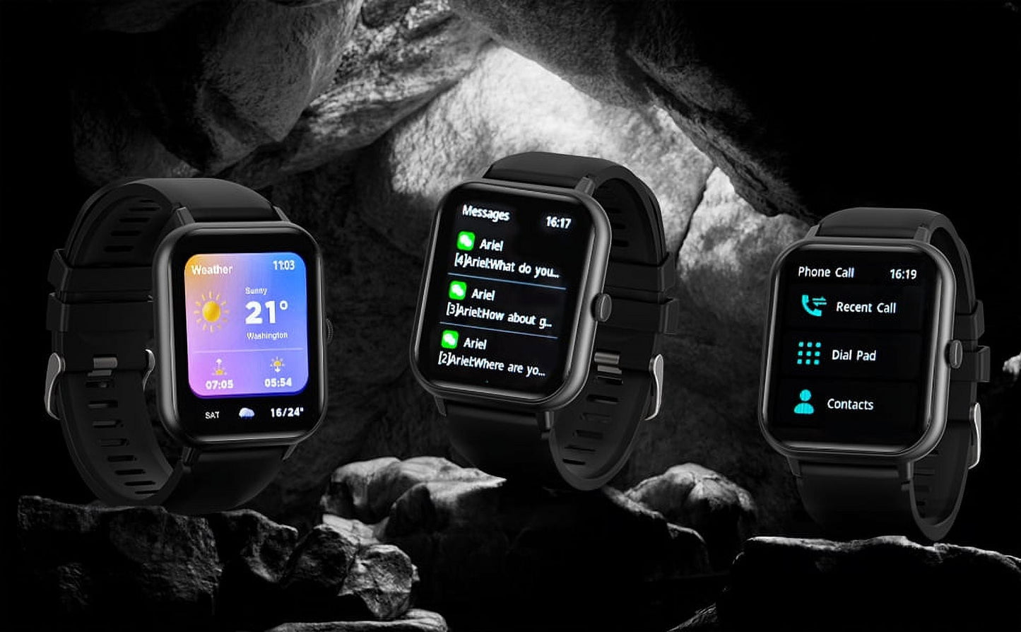 VILINICE Smart Watch, 1.43 in Fitness Tracker, Black Case with Black Sport Band, New 1 Count