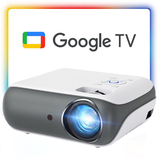 HAPPRUN 4K Google TV Projector with WiFi and Bluetooth,Google Officially Licensed,Dolby Audio