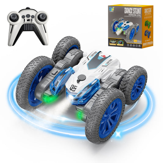 Remote Control Cars, RC Car Stunt with LED Lights, 360° Double-Sided RC Car, Indoor/Outdoor Rechargeable Electric Toy Cars