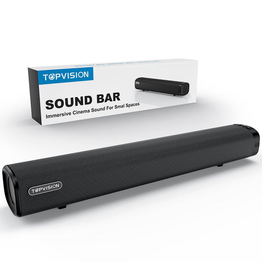 TOPVISION 80W Sound Bar for TV, 2.1Ch Sound bar with subwoofer, Wireless 5.3 Bluetooth Surround Sound System, Home Theater Audio with HDMI/Optical/AUX, SL02