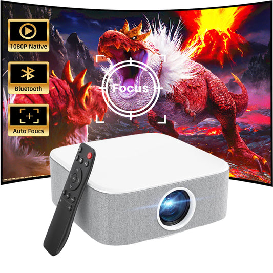 TOPVISION Bluetooth Projector,Auto Focus,two-way Bluetooth, 7500 Lumens,1 Pack,White