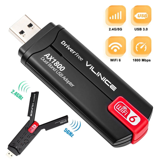 VILINICE AX1800 Dual-Band USB Wi-Fi Adapter