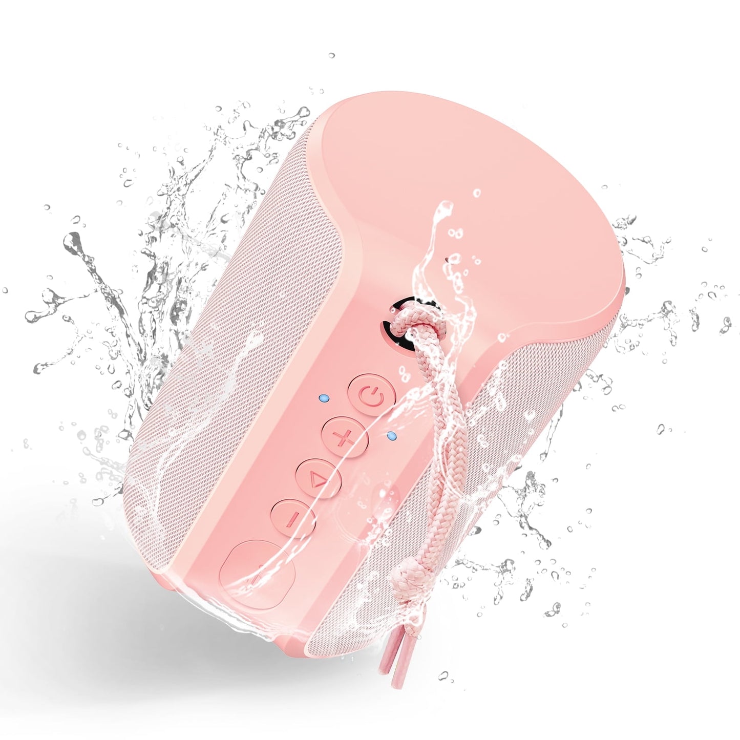 VILINICE Bluetooth Speaker Portable, IPX7 Waterproof Wireless Outdoor Speaker, TWS Pairing, 12H Playtime, Pink