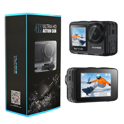 VILINICE FS01A Action Camera with 4K+1080P Resolution, 24 MP, Waterproof Case (New)
