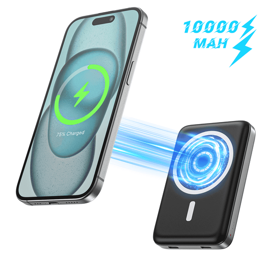 VILINICE 10000mAh Magnetic Portable Charger, Wireless Power Bank with 20W PD Fast Charging, Mini Battery Pack Compatible with iPhone 16/15/14/13