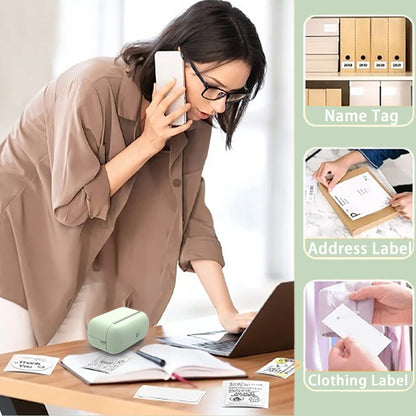 TOPVISION F2 Label Printerr,2 inches Barcode Label Maker Wireless Thermal Sticker Printer