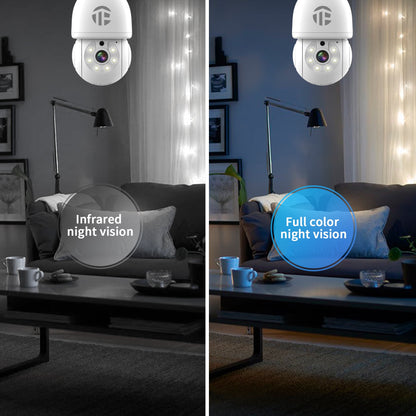 TOPVISION Light Bulbs Security Camera, 2MP 1080P, Color Night Vision, Motion Detection, Includes Accessories