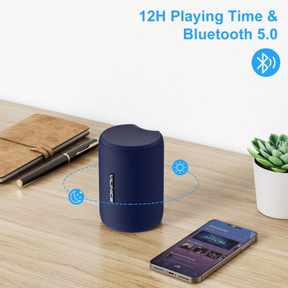 VILINICE Bluetooth Speaker Portable, IPX7 Waterproof Wireless Outdoor Speaker, TWS Pairing, 12H Playtime, Blue